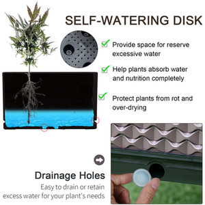 Outsunny Set of 2 Garden Raised Bed - Brown by Outsunny