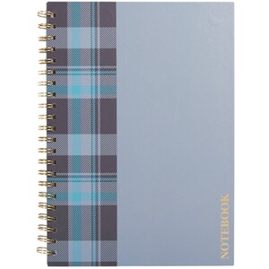 Tartan Notebook A4 - Blue