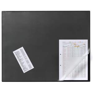 Durable Non Slip Desk Mat Protector With Overlay - Black by Durable