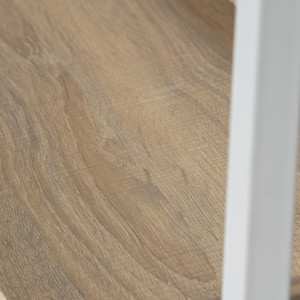 Harlow Metal Bookcase - Light Oak/White