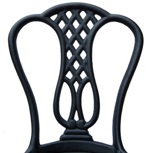 Outsunny 3 Piece Patio Cast Aluminium Bistro Set - Black by Outsunny