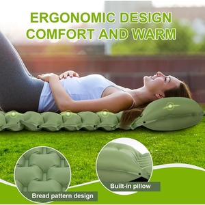 Inflatable Ultralight Camping Mat with Pillow