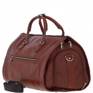 Premium Leather Holdall with Detachable Shoulder Strap - pl-49 - Tan by Ashwood Leather