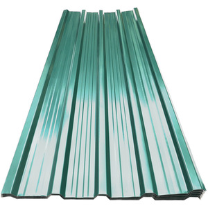 Set of 12 Steel Corrugated Panels - Dark Green by Livingandhome