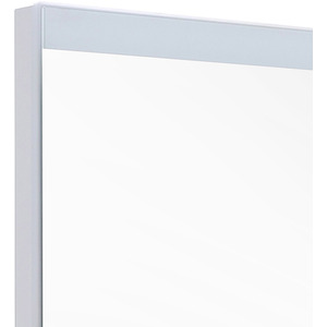 Large Rectangular LED Bathroom Mirror with Digital Clock - White by Livingandhome