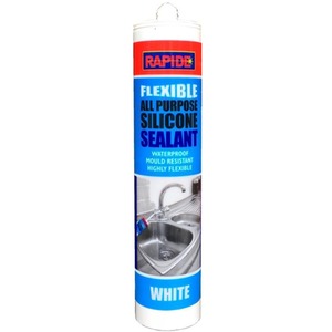 Waterproof Mould Resistant Silicone Sealant window Door Frames Sinks - White by Caprican
