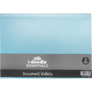 Pack of Two Blue Document Wallets by i-doodle