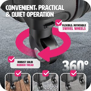 tectake Suitcase Set 4-Piece Pucci - Black by tectake