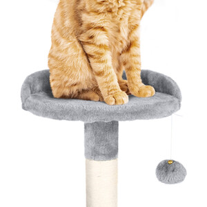 Cat Tree with Sisal Scratching Post - Light Grey by Yaheetech