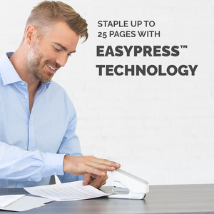 Fellowes Half Strip Stapler 25 Sheet Capacity - White by Fellowes
