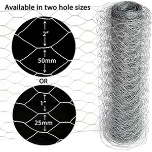 Galvanised Chicken Wire Mesh 25m by Actiaspet