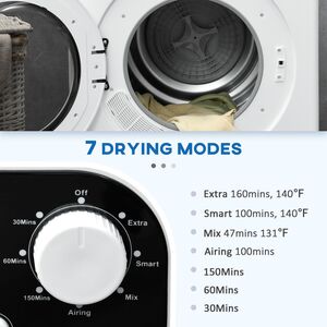 HOMCOM Vented Tumble Dryer with 7 Dry Programmers by HOMCOM