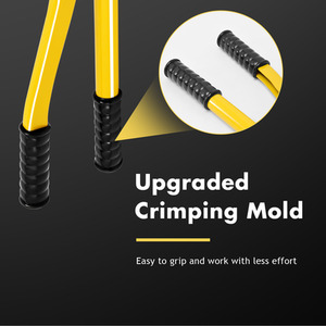 16 Tons 11 Dies Hydraulic Wire Terminal Crimper Tool - Yelllow by Costway