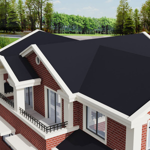 1 Roll of 5x1m Asphalt Roof Shingles for Roofing Projects - Black by komore