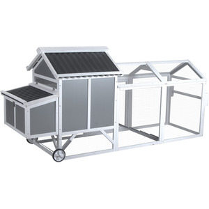 Large Wooden Chicken Coop with Nesting Box - White by Actiaspet