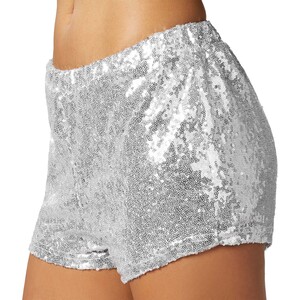 Sequin Shorts - Silver / XXL by tectake