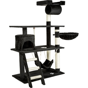 tectake Cat Tree Scratching Post Marcel - Black by tectake