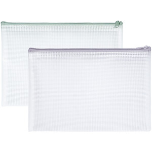 Neutrals Mesh Zip Bag A5