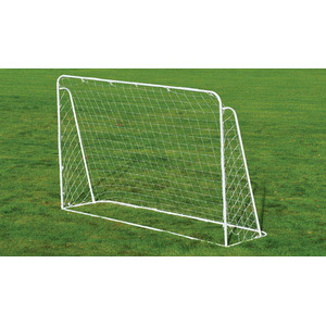Charles Bentley 7ft x 5ft Metal Football Goal - White by Charles Bentley
