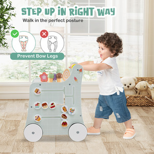 Baby Walker Ice Cream Cart Toy - Green by Costway