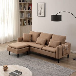 Sable Three Seater Sofa - Brown