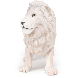 PAPO Large Figurines Large White Lion Toy Figure - White by PAPO