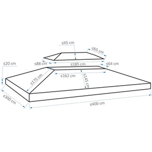 Outsunny Patio Gazebo Tent Cover Replacement by Outsunny