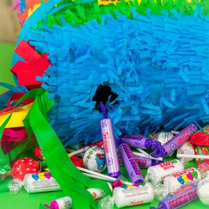 Donkey Cardboard Pinata, Stick and Blindfold Set - Multi by Fax Potato