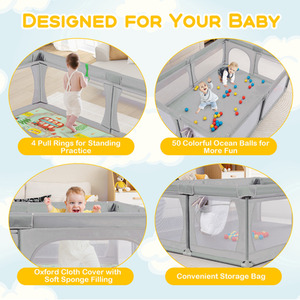 Baby Activity Center Baby Playpen with Mat by Costway