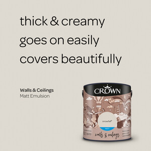 Crown Matt Breatheasy Emulsion Paint - Snowfall by Crown Paints