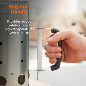 Charcoal Starter Pan Stainless Steel - Silver by Tower