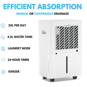 Ometa 12L Dehumidifier with Ioniser - White / 32.1cm by GRS