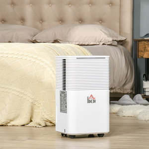 HOMCOM 10L per Day Quiet Dehumidifier for Home Laundry - White by HOMCOM