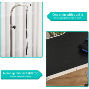 Pet Foldable Grooming Table - Black by PawHut