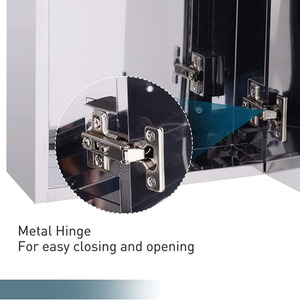 Wall-Mounted Bathroom Mirror Cabinet - Silver by HOMCOM