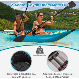 Inflatable Kayak Set by Costway
