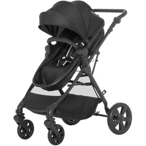 HOMCOM 2 in 1 Pushchair with Reversible Seat Baby Stroller - Black by HOMCOM
