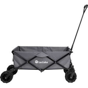 Foldable Garden Trolley with Wide Tyres - Grey by tectake