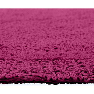 Luxury Reversible Cotton Bath Mat Set - Raspberry by Homescapes