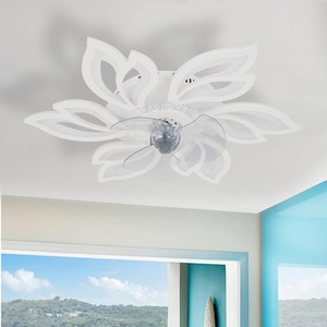 Petal-Shaped Ceiling Fan Light - White by Livingandhome