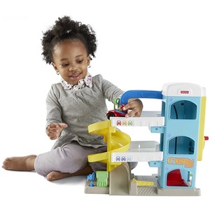 Little People Helpful Neighbors Garage with 2 Wheelies Vehicles - Multi by Fisher Price