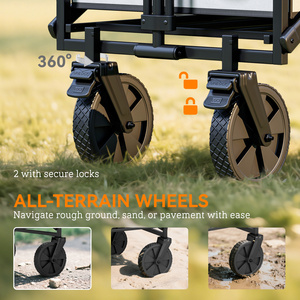 Outsunny Folding Outdoor Storage Bag with Telescopic Handle by Outsunny