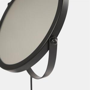 Round Bathroom Mirror Free Standing Vanity - Black by OHS