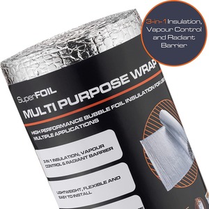 Foil Bubble Wrap Insulation Roll - Silver by SuperFOIL
