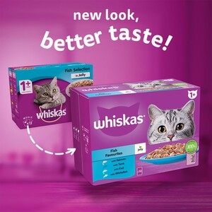 Whiskas 1+ Pouches in Jelly - Fish Favourites / 12 by Whiskas