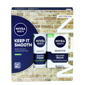 Nivea Men Keep It Smooth Sensitive Shave Duo Set - White and Blue by Nivea