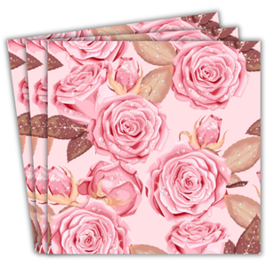 Rose Party Paper Napkin Pink - PINK by Peacock Supplies