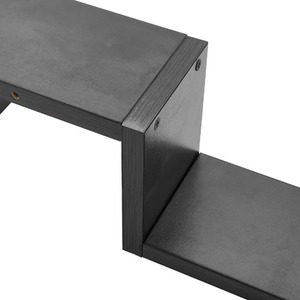 2PCs Floating Shelves Wall Mounted - Black by Livingandhome