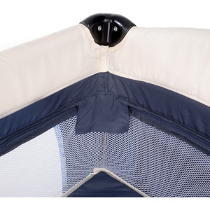 tectake Travel Cot Dog with Changing Mat, Play Bar Carry Bag - Blue by tectake