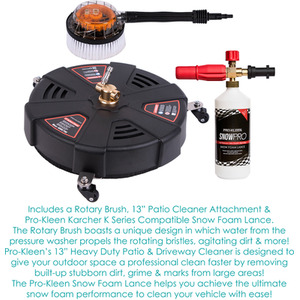 Pressure Washer Jet Wash with Snow Foam and Rotary Brush - Blue by Pro-Kleen